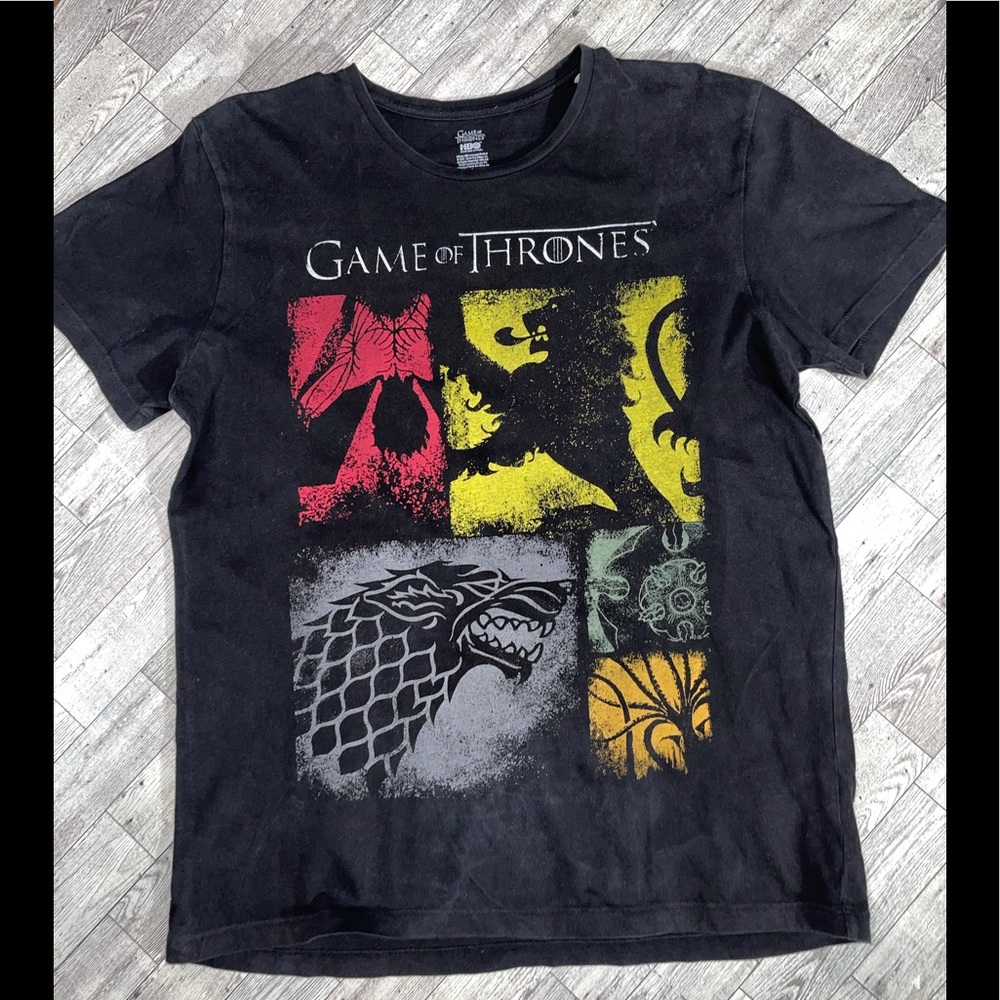 Game Of Thrones Sigils Stacked T-shirt Black, sz L
